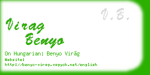 virag benyo business card