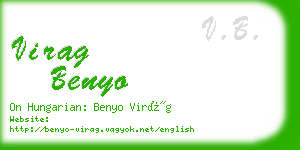 virag benyo business card